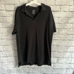 PREOWNED GAP GREY SHORT SLEEVE POLO SHIRT MENS XL
